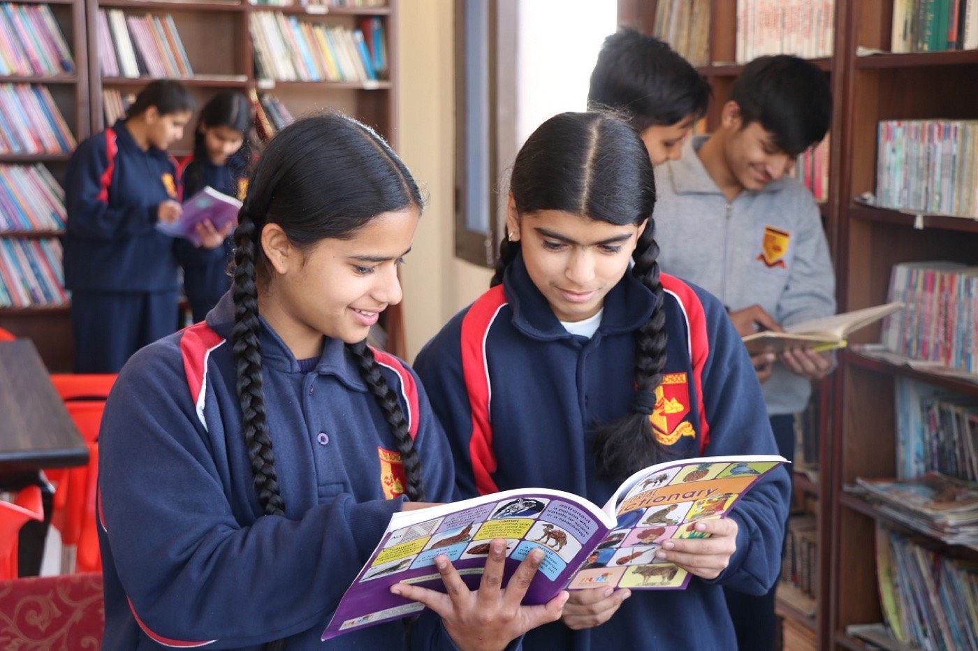 Students together on the Alpine International School campus